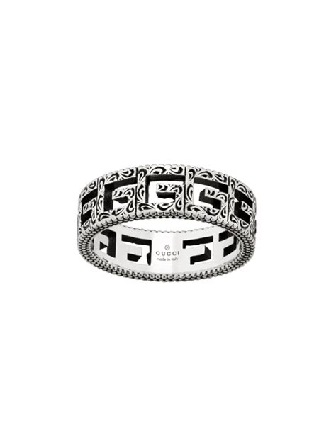 gucci g-cube ring|G Cube Cut Out Silver Ring .